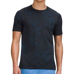 Lululemon Metal Vent Tech Short Sleeve Shirt 2.0 T-Shirt Black/Blue Medium